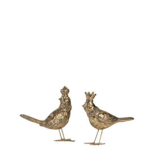 set of two gold birds king and queen. Gratefully gifted gifted christchurch new zealand 